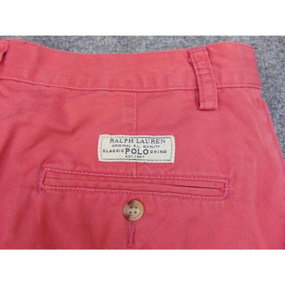 Polo‎ Ralph Lauren Prospect Shorts Mens 36 Red Chino Cotton Flat Front Casual - Picture 10 of 11